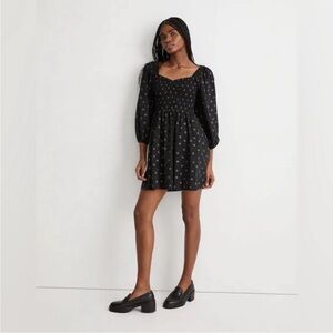 Madewell Lucie Sweetheart Midi Dress in dot Daisy